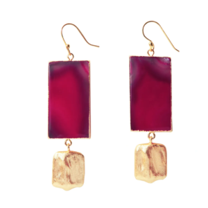 Pink Agate Earrings